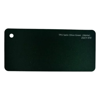 Satin Matte Olive Green PPF sample card