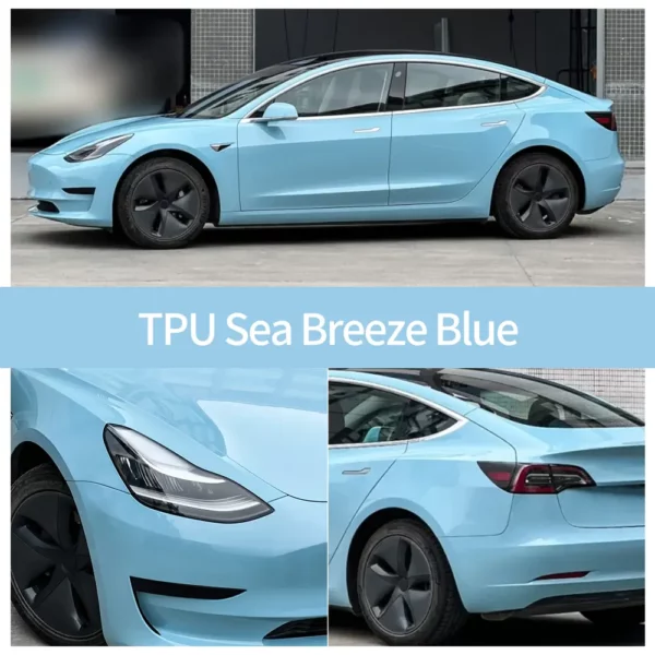 TPU Sea Breeze Blue color PPF case