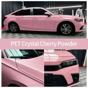 PET 크리스탈 체리 파우더 자동차 랩 케이스