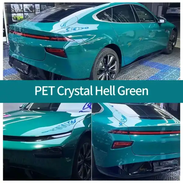 PET Crystal Hell Green Autofolienhülle