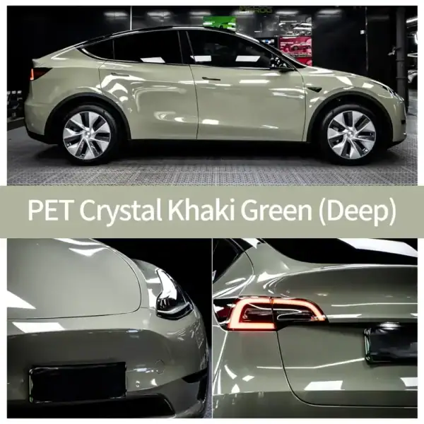 Crystal Khaki Dark Green Car Wrap case