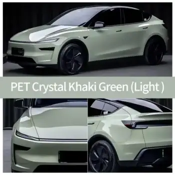 Crystal Khaki Light Green Car Wrap case