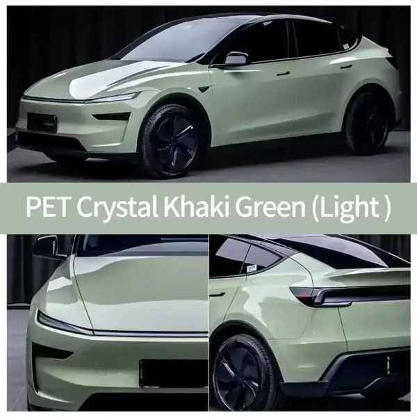 Crystal Khaki Light Green Car Wrap case