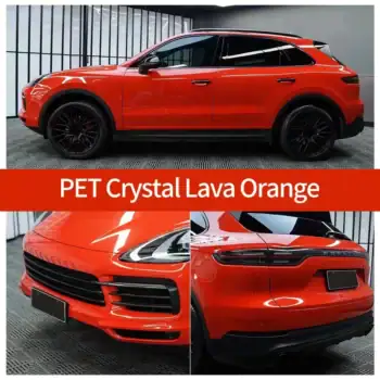 PET Crystal Lava Orange Car Wrap case