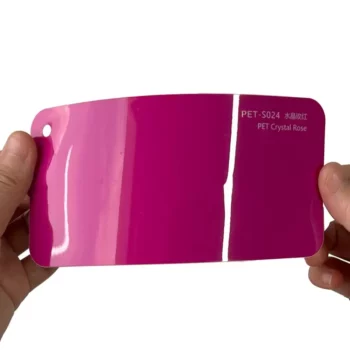 PET Crystal Rose Red Car Wrap finish effect