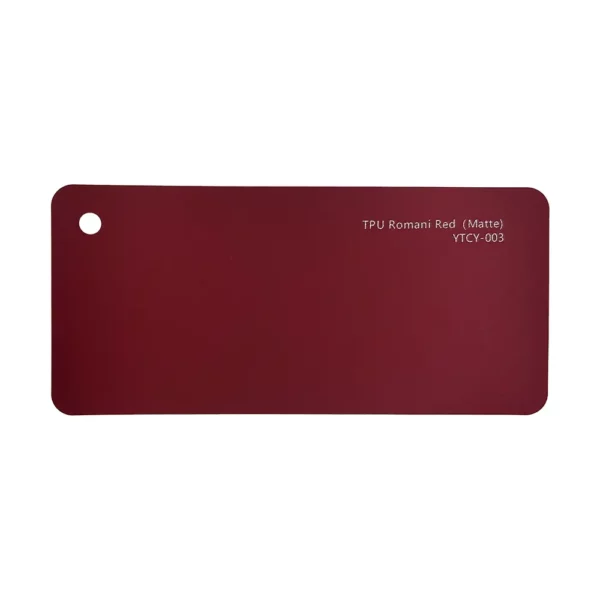 Tarjeta de muestra de PPF rojo romaní mate