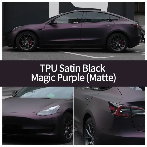 Satin Black Magic Purple PPF case