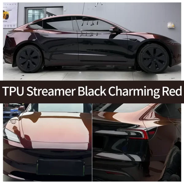 Coque TPU Streamer Black Charming Red couleur ppf
