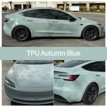 Funda para coche de TPU azul otoño con PPF