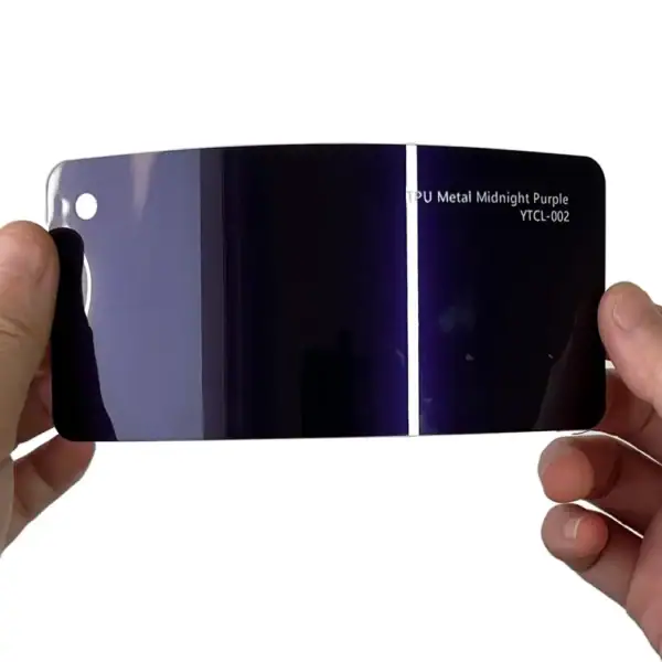 TPU Metal Midnight Purple PPF sample card