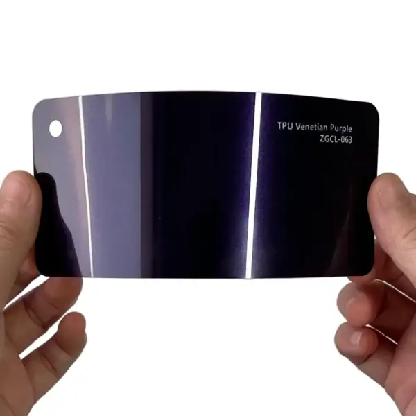TPU Venetian Purple PPF sample card