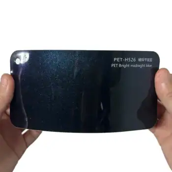 PET Bright Midnight Blue Car Wrap sample card