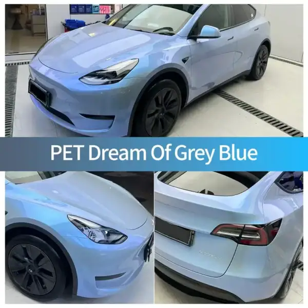 Grey Blue Car Wrap case