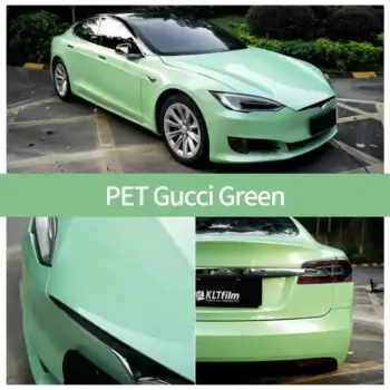 Étui Gucci en vinyle vert
