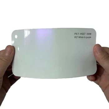 PET White To Purple Car Wrap sample card