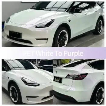 PET White To Purple Car Wrap case