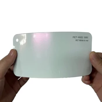 PET White To Red Car Wrap sample card