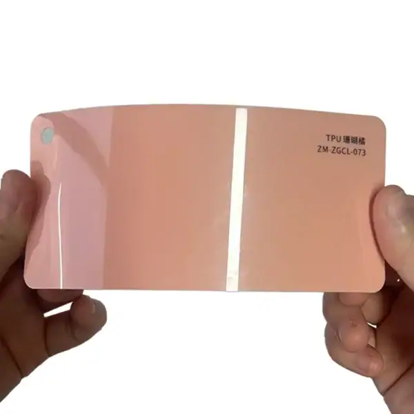 TPU 코랄 오렌지 색상 PPF 샘플 카드
