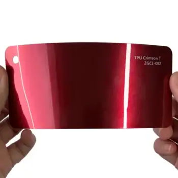 TPU Crimson T Color PPF Sample Card