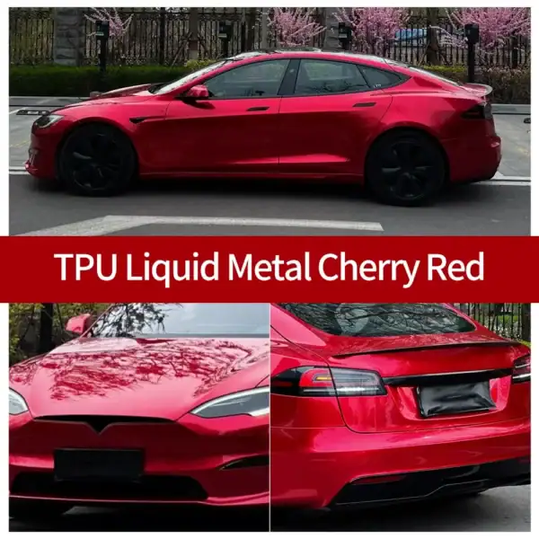 TPUリキッドメタルチェリーレッドカラーPPFケース
