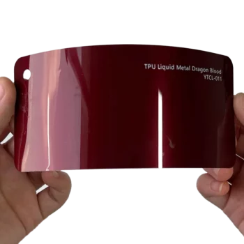 TPU Liquid Metal Dragon Blood Color PPF sample card