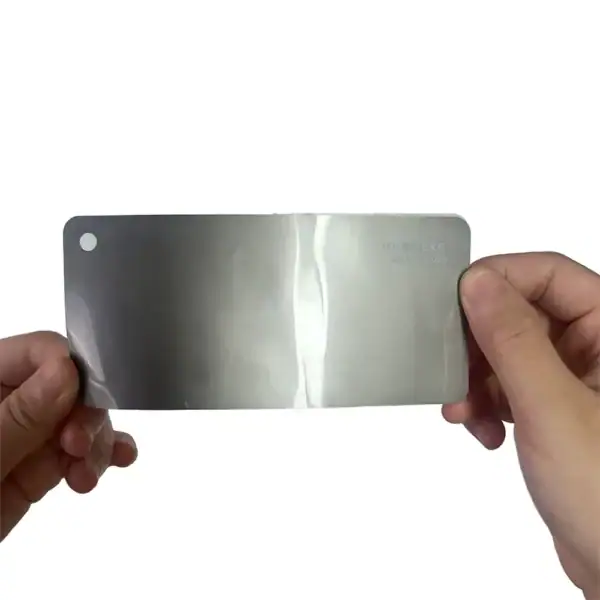 TPU Liquid Metal Silver color PPF sample card