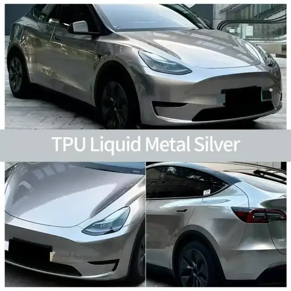 TPU Liquid Metal Silver color PPF case