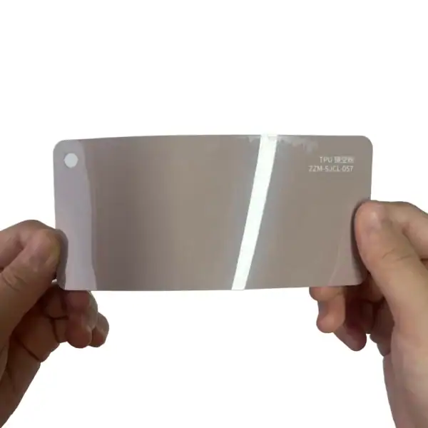 TPU Mirror Vacuum Pink color PPF sample card