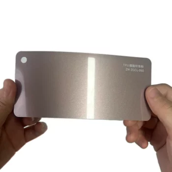 TPU Rouge Pearl Pink color PPF sample card