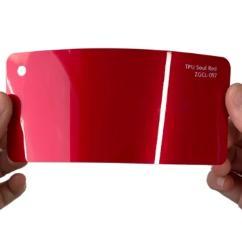 TPU Soul Red Color PPF Sample Card