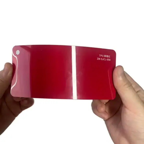Strawberry Red Color PPF Sample card