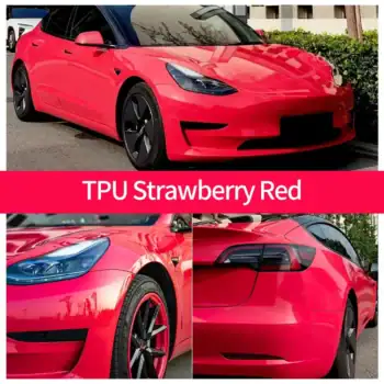 TPU Strawberry Red color PPF case