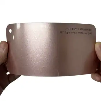 Super Bright Metallic Rose Gold Car Wrap sample card