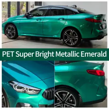 Étui pour film adhésif PET Super Bright Metallic Emerald1 pour voiture