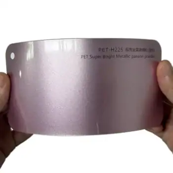 PET 슈퍼 브라이트 메탈릭 패션 핑크 차량 랩핑 샘플 카드