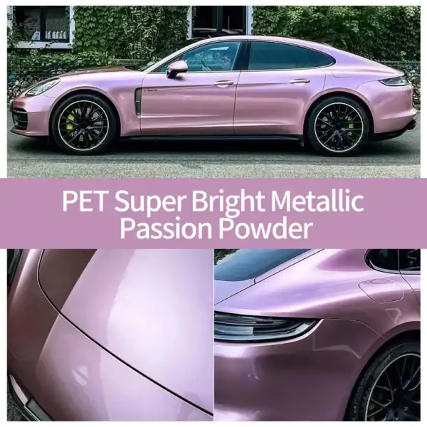 Housse de protection pour voiture PET Super Bright Metallic Passion Pink métallisée