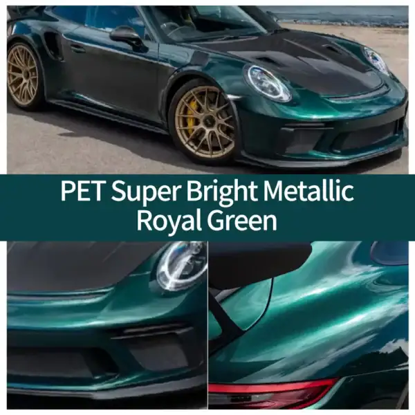 Étui PET vert royal métallisé super brillant