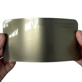 Échantillon de film adhésif métallisé liquide PET couleur cendre de Gatler pour voiture