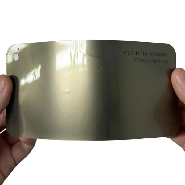 Échantillon de film adhésif métallisé liquide PET couleur cendre de Gatler pour voiture