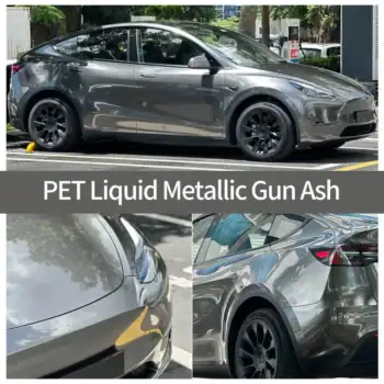 Étui de covering pour voiture PET Liquid Metallic Gun Ash