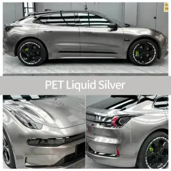 PET Liquid Silver Car Wrap case