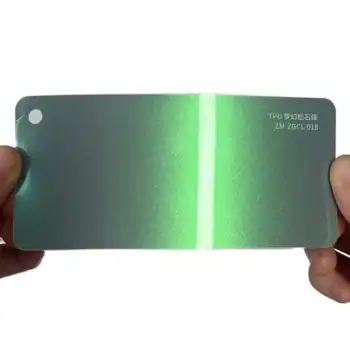 Tarjeta de muestra de TPU Dream color verde turquesa PPF