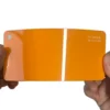 TPU McLaren Orange color PPF sample card