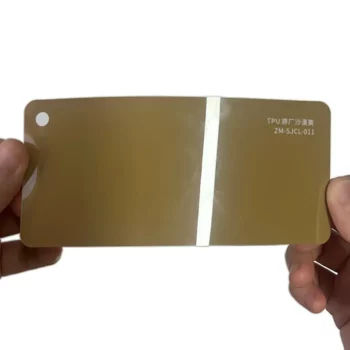 TPUオリジナルデザートイエローカラーPPFサンプルカード