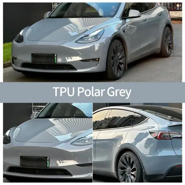 Funda de TPU color gris polar con protección PPF