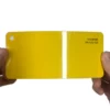 Cartão de amostra PPF na cor TPU amarelo sinal