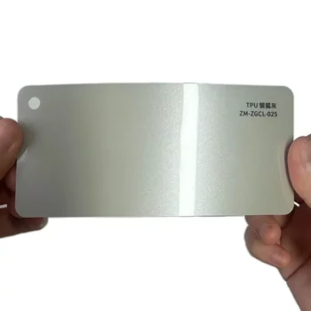 Cartão de amostra PPF na cor TPU Silver Fox Grey