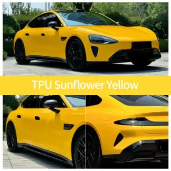 TPU製ひまわりイエローカラーPPFケース