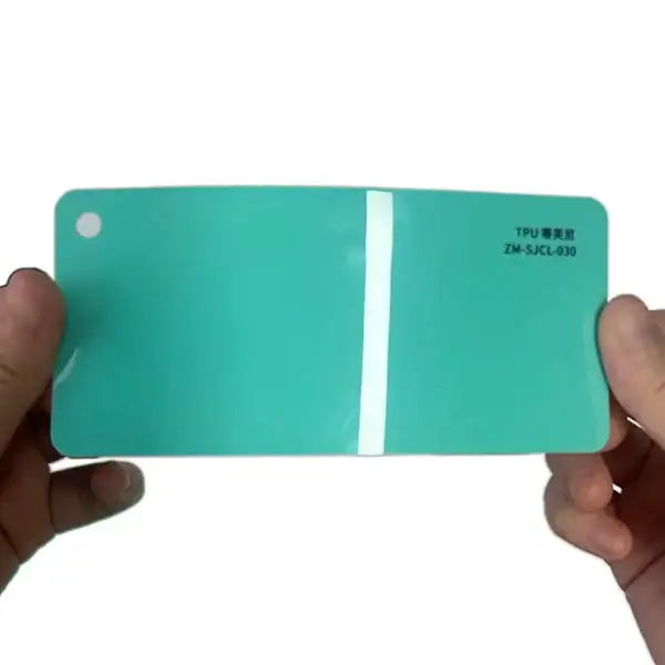 TPU Tiffany Blue color PPF sample card
