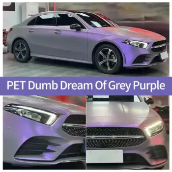 Vinilo adhesivo para coche en color gris púrpura mate de ensueño